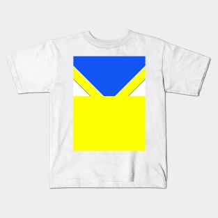 Leeds Retro 1986 - 88 Yellow Blue White Away Kids T-Shirt